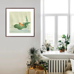 Frog on a Lotus Leaf Unframed Canvas Print Ohana Kosan
