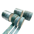 Green Japanese Motif Washi Tape 3 Rolls Set