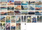Collection of scenic paintings arranged in a grid.