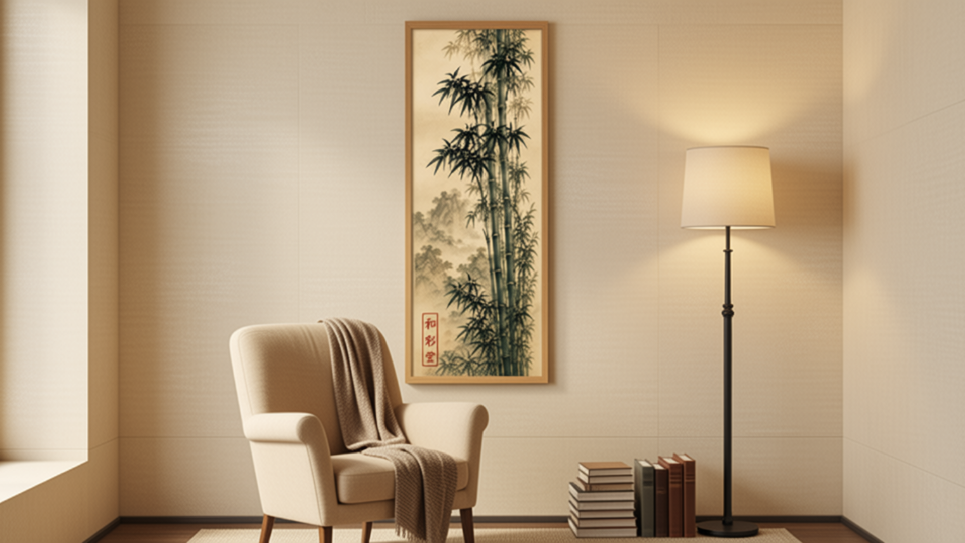 Bamboo Ink Wash Painting Printable Wall Art