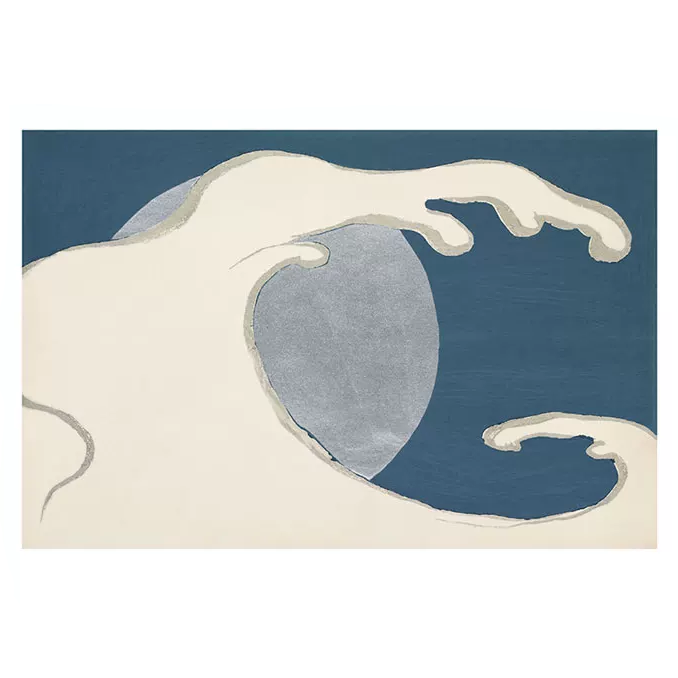 Kamisaka Sekka Ukiyo-e Zen Style Canvas Print Waves and Sun