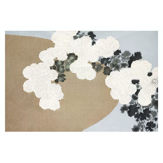 Kamisaka Sekka Ukiyo-e Zen Style Canvas Print Chrysanthemums