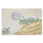 Kamisaka Sekka Ukiyo-e Zen Style Canvas Print White Flowers by House