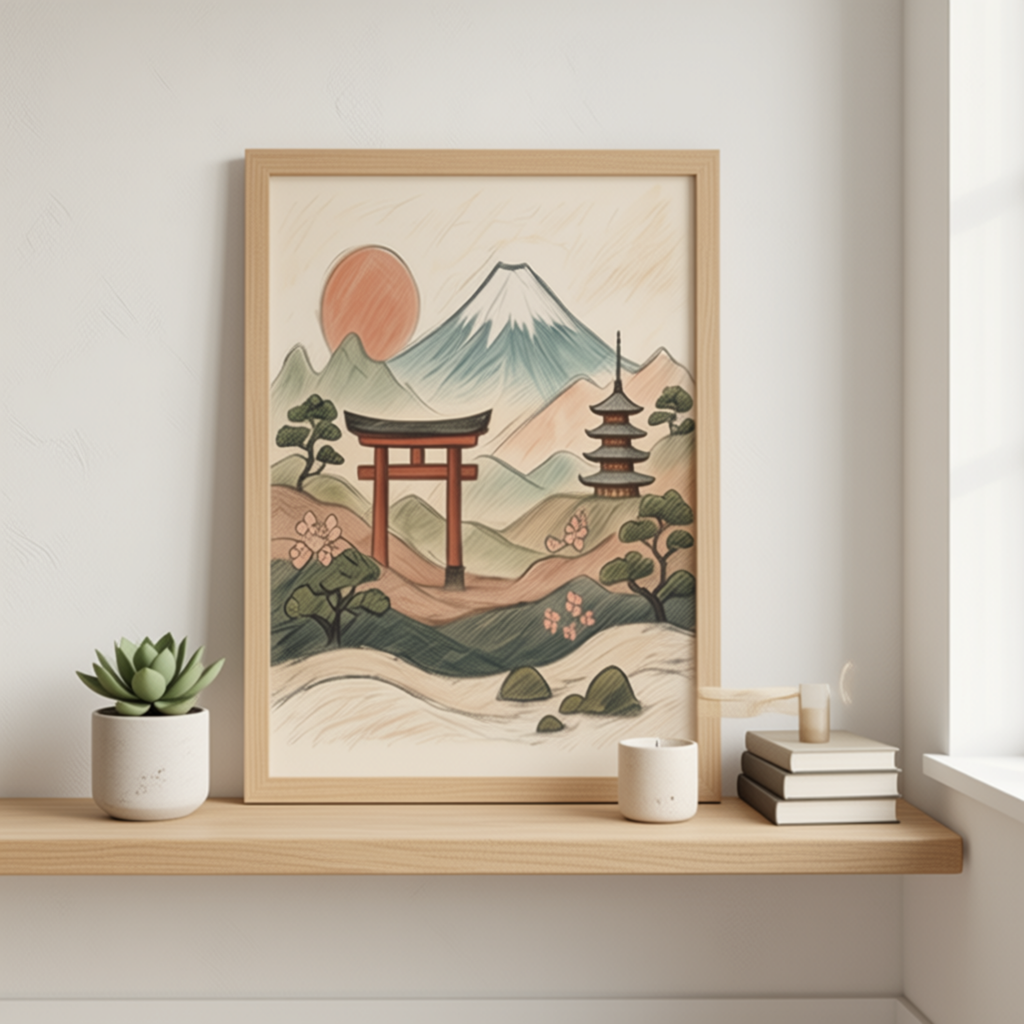 Japanese Landscape Printable Wall Art