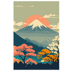 Mount Fuji Blossom Unframed Canvas Print