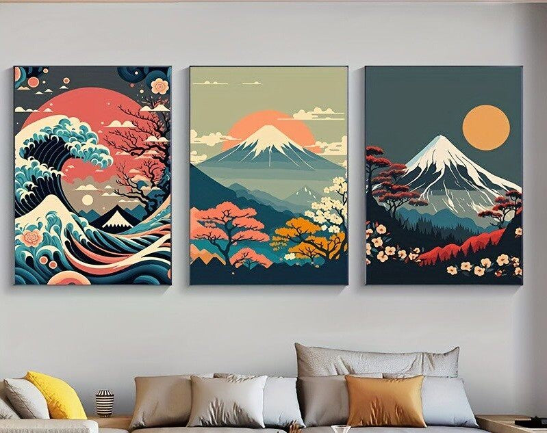 Mount Fuji Blossom Unframed Canvas Print