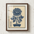 Indigo Rose Bonsai Printable Wall Art