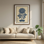 Indigo Rose Bonsai Printable Wall Art