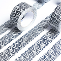 Rolls of tape with wave pattern on a white background