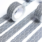 Rolls of tape with wave pattern on a white background