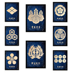 Set of framed designs on a white background