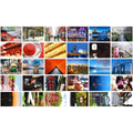 Collage of various scenic and urban images on a white background