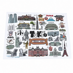 Tokyo Hot Tourist Spots Notebook Stickers