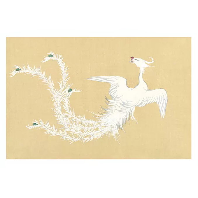 White phoenix Kamisaka Sekka Ukiyo-e Zen Style Canvas Print