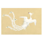 White phoenix Kamisaka Sekka Ukiyo-e Zen Style Canvas Print